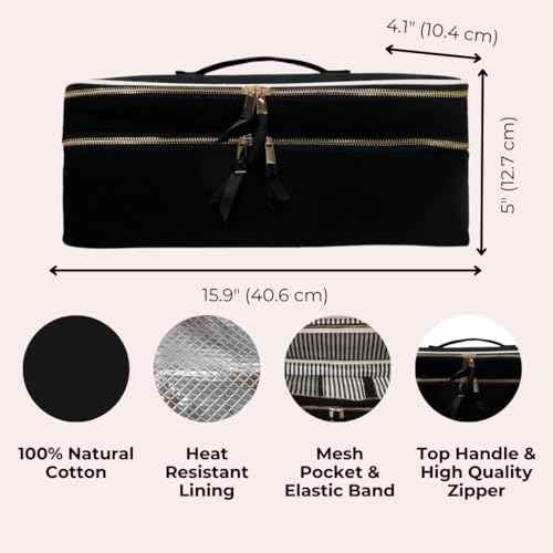 Bag-all Hair Tools Travel Bag | Curling Iron Travel Case Heat Resistant | Traveling Case for Grooming Supplies | Hair Straightener Pouch for Hot Tools for Women