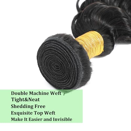 Saluna Deep Wave Bundles 16 18 20 Inch 12A Soft And Thick Double Weft 100% Unprocessed Brazilian Remy Curly Human Hair Bundles for Black Women