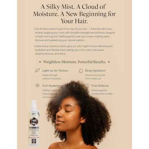 ON Natural Curl-N-Wavy 4-in-1 Hair Enhancer For All Hair Texture [Cherry Blossom]10 OZ