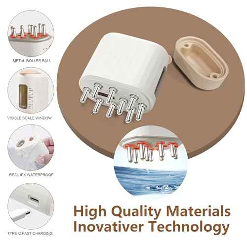 2 in 1 Electric Hair Oil Applicator,Scalp MassagerScalp Brush, Oiling Applicator for Growth Fluid Essential Oil Serum Treatment Medicine