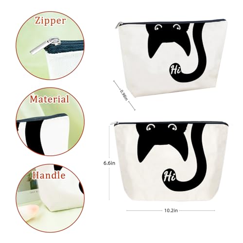 Cat Lover Gifts Black Cats Themed Gift for Lovers Make up Coin Travel Cosmetic Purse Toiletry Bag for Women Cute Small Zipper Pouch for Teens