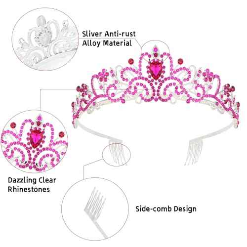 Long Satin Gloves and Crystal Tiara Crown for Bride,1920s Opera Gloves Wedding Accessories Party Decorations