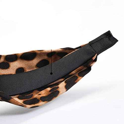Leopard Headband Knotted Headbands for Women, Wide Knot Dot Hairbands Hair Band Accessories Birthday Christmas Gifts for Girls Light Coffee