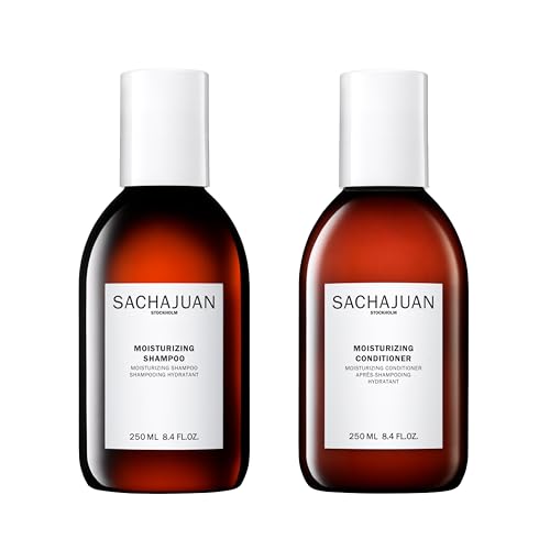 SACHAJUAN Moisturizing Shampoo and Conditioner Set | Ocean Silk Technology & Argan Oil for Deep Hydration | Repair Dry Damaged Hair & Control Frizz | Vegan & Paraben-Free | Set of 2