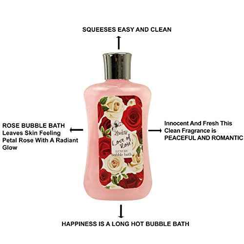 Mothers Day Gifts, Spa Baskets for Women Bath and Body Basket for Women, Includes Love of Rose Shower Gel, Bubble Bath, Body Lotion, Bath Salt, Red Bath Puff and Heart Bath Bomb