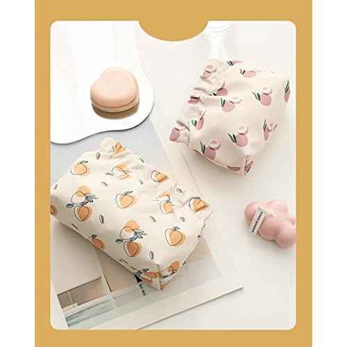 Small Pouches for Purse, 3pcs Portable Mini Makeup Bag, No Zipper Self-closing Accessories Organizer for Cosmetics Headphones Jewelry (D)