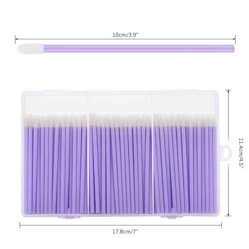 240 Pieces Disposable Lip Wands Lip Brushes,Lipstick Applicator Brushes Lip Gloss Wand,Soft Lint Free,Eyes & Lips Makeup Applicator Wands Tools£¨PURPLE£©