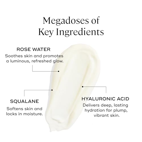 EVER Wonder Hydrating & Soothing Mask ? Rose Water, Hyaluronic Acid & Squalane Cream Mask for Sensitive Skin, Restores Barrier & Boosts Elasticity, 1.7 fl oz