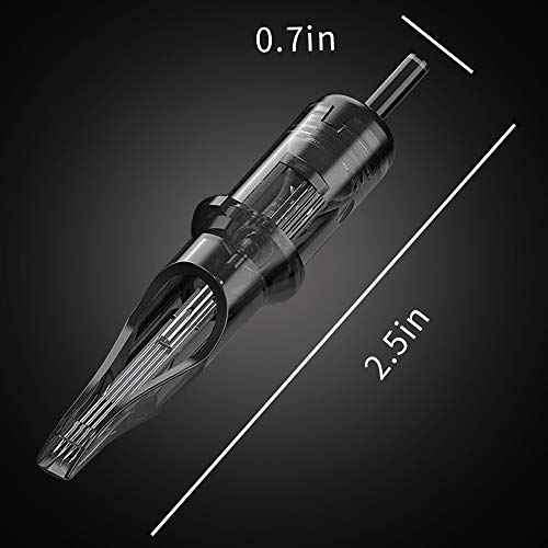 Tattoo Cartridge Needles - 20Pcs Assorted Standard Sterilized Tattoo Needle Cartridges Round Shader 5RS Size for Tattoo Machine Tattoo Kits Tattoo Supplies