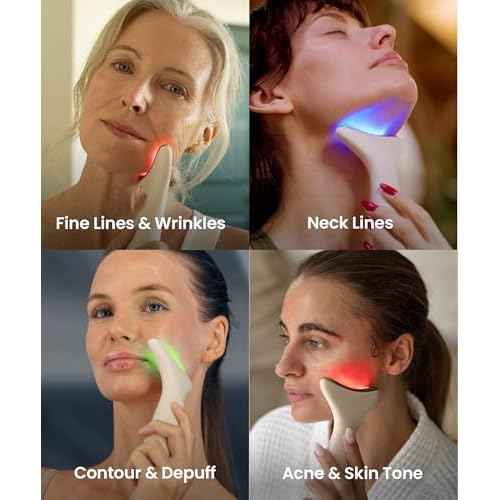 REVO Genie | 3-in-1 Face & Neck Beauty Massager with Heat, 3 Light Therapies, Smart Vibration | Powerful Red Light, Blue Light, and Green Light Therapy for Wrinkles, Hyperpigmentation, Acne & More