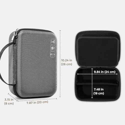 ProCase Hard Hair Clippers Case, Barber Supplies Hair Cutting Tool Accessories Storage Organizer, Trimmer Travel Bag for TPOB/Hatteker/Oneisal/Wahl 5Star/Andis Men Razor Guard Grooming Kits -Carbon