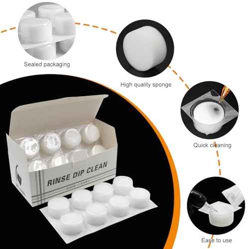 Tattoo Dip Foam Dip Caps - Ruicoo 24Pcs Tattoo Dip Foam Caps Disposable Tip Rinse Caps CupsTattoo Cleaning Supplies