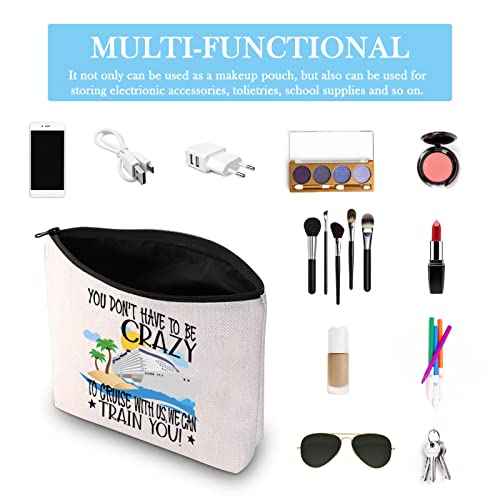 GJTIM Cruise Travel Gift Cruise Squad Trip Gift Cruise Team Makeup Bag Gift for Family Cruise (Train You Bag)