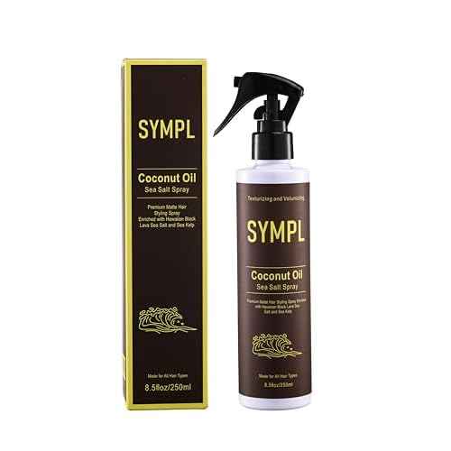 SYMPL Sea Salt Spray Coconut Oil Beach Wave Sea Salt Mist Spray - Light Mist Gives Hair Soft Beachy Waves Without Stiffness | Creates Volume | Long Lasting finish