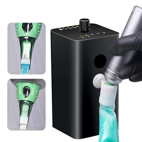Tattoo Needle Cleaner Ink Washer,Automatic Sensing,Tattoo Needle Cleaning Machine,Rinse Tattoo Cartridge Needle Ink,Tattoo Supplies,Suitable for Tattoo Beginners and Artists (BLACK)