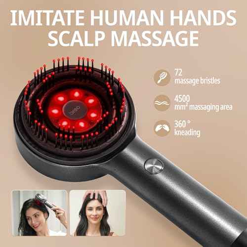 Breo Scalp 3L Laser Hair Growth Comb with 650nm Infrared Technology, 360¡Æ Scalp Massager, Waterproof Design, Effective Scalp Stimulation and Hair Regrowth