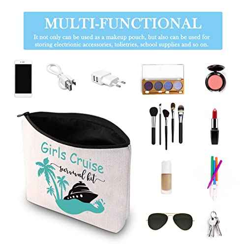 GJTIM Cruise Trip Vacation Gift Cruise Vacation Party Favor Girls Cruise Survival Kit Zipper Pouch Cruising Gift for Cruise Lovers (Survival Girls Cruise)