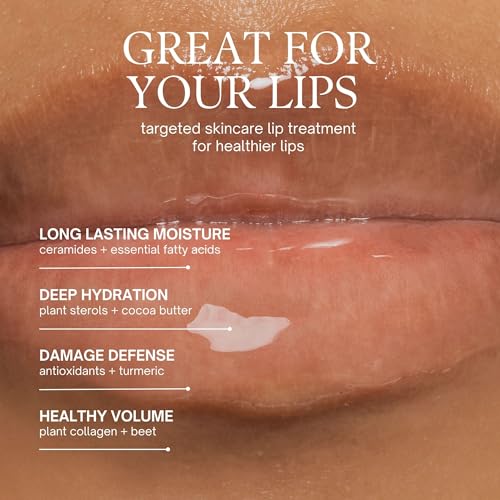 Fitglow Beauty Night Lip Serum 10 Year Anniversary Duo | Sleeping Mask | Plant-Powered Natural Overnight Mask Skincare | Hydrating Moisturizer for Dry Cracked Chapped Lips | 2 (12g) Tubes, Clear