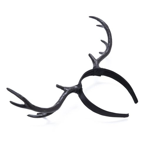 Handmade Gothic Steampunk Deer Antlers Headband Retro Headpiece Hallowmas Christmas Cosplay Photo props Hair Accessories (Black)