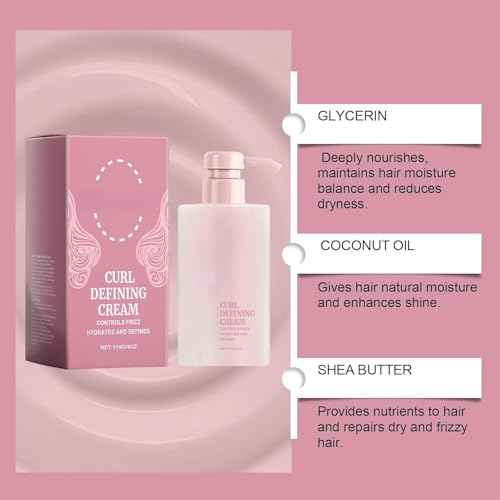 Curl Defining Cream, Curl Cream for Curly Hair Anti Frizz,Moisturizing, Smoothing for Curly & Wavy Hair(1PC) (1 Pcs)