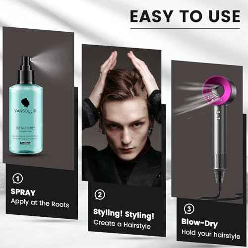 Men's Sea Salt Spray ? Natural Hair Texturizer with Sea Salt, Kelp & Aloe Vera for Added Volume, Texture & Soft Hold ? 7 oz