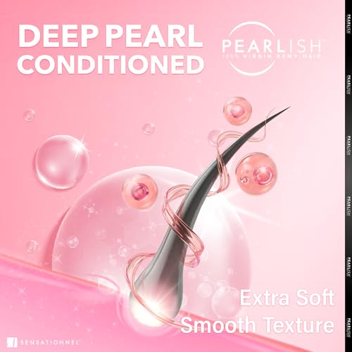 Sensationnel Pearlish bundle human hair - euro body deep pearl conditioned 15a soft remy beauty supply sew in or glue on bundles (20 Inch, NATURAL)