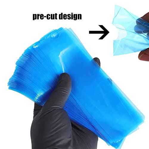 Sotica 200pcs Blue Tattoo Pen Covers, Disposable Plastic Sleeves for Standard Machine Pens