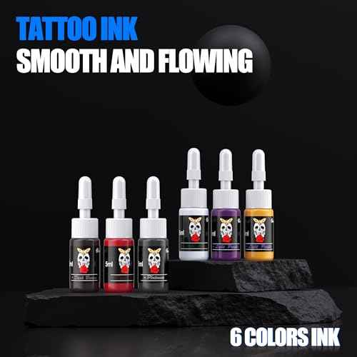 Tattoo Gun Kit, Complete Beginners Tattoo Gun Machine Kit, Professional Rotary Tattoo Pen Set, with 1,300 mAH Battery, 10Pcs Cartridge Needles