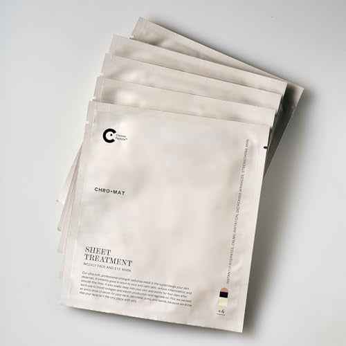 CHROMAT Sheet Treatment ? 4 Pack Sheet Mask ? Face & Eye Mask with Chroma Peptide, Fucoreverse, Tens¡¯Up & Lyocell - Hydrating & Smoothing