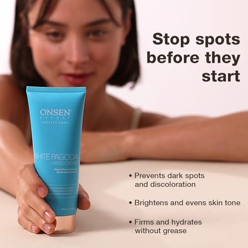 Onsen Japanese Anti Aging Hand Cream - Firming Hand Lotion Features Pagoda Flower Enzyme, Wasabi Extract Infusion, Hyaluronic Acid, and Shea Butter, for Clarified and Moisture Rich Skin - 2 Packs