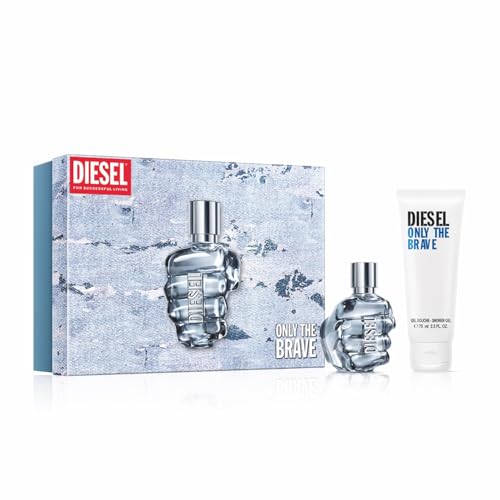 DIESEL Only The Brave - Fragrance Gift Set for Men - Includes Eau de Toilette 1.7 Fl Oz & Shower Gel 2.5 Fl Oz