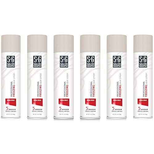 Salon Grafix Hairspray Freezing Mega Hold 10 Ounce (295ml) (6 Pack)
