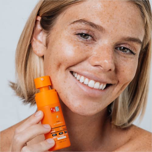 DS Labs 35% Vitamin C Brightening Serum, 30mL ? Radiance, Hydration, With Vitamin E & Squalane, Supports Smoother, More Even Looking Skin, Vegan, Fragrance-Free, Paraben-Free