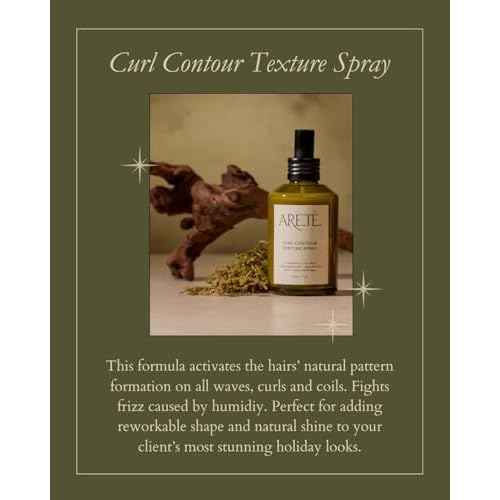 ARET? Curl Contour Texture Spray for Women, Wavy or Curl Activator & Frizz Control Mist Hair Spray Shine Booster, Copernicia Wax, Golden Apricot Oil, Sunflower, Organic Nettle Leaf, Made in USA, 3.9oz
