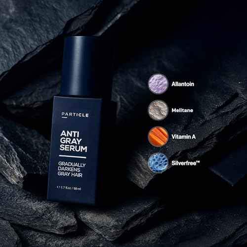 Particle Anti-Gray Serum for Men ? Gradually Reduces Gray Hair on Head & Beard Without Dye ? Natural Gray Reduction with Silverfree¢â, Vitamin A, Melitane & Allantoin ? Peroxide & Ammonia Free