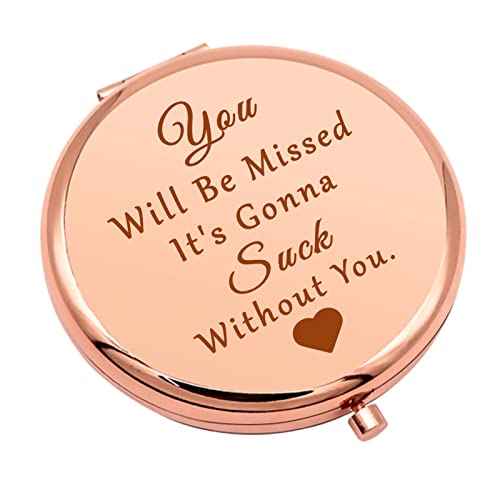 Coworker Leaving Gifts Compact Mirror Coworker Goodbye Gift Going Away Gifts for Women Retirement Gifts for Coworker Farewell Gifts for Colleagues Appreciation Gifts Pocket Makeup Mirror