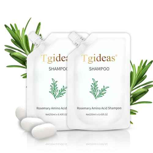 Tgideas Rosemary Biotin Amino Acid Shampoo, Hair Growth Shampoo for Women and Men, Thinning Hair Loss Natural 8.45 fl oz, Two-Pieces