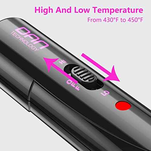 DAN Technology Dual Voltage Ceramic Pressing Comb - 450¡ÆF Fast Heating Mini Straightener for Lace Front Wigs and Black Women's Hair