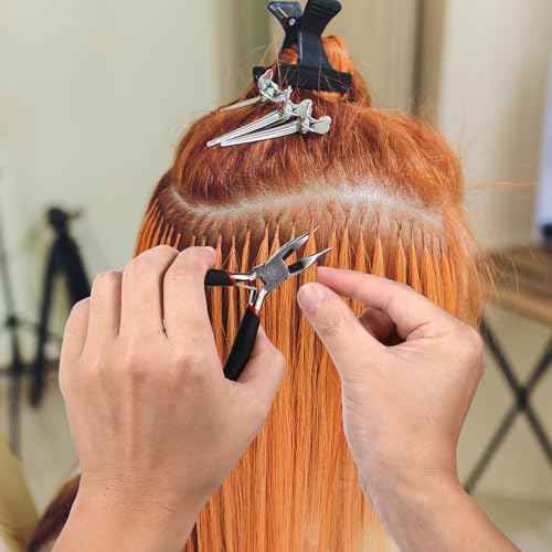 Hair Extension Pliers Hair Extension Beads Kit Black Pliers Hairs Pull Through Tool for Professional Hairs Styling Tools Accessory