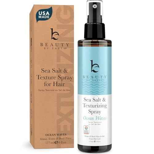 Beauty by Earth Sea Salt Spray for Textured Beach Waves & Volume - USA Made with Organic Ingredients, Texturing and Volumizing Spray for Fine Hair for Men & Women