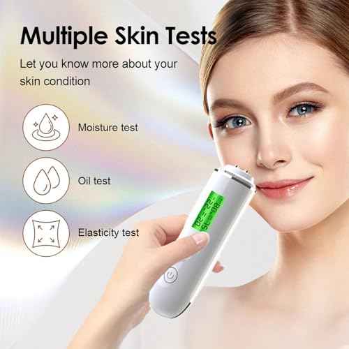 Hydration Monitor,Corneometer Skin Hydration Meter,Skin Analysis Machine Professional,Multifunctional Hydration Test and Tracking Device for Skincare with LCD,Skin Hydration Tester