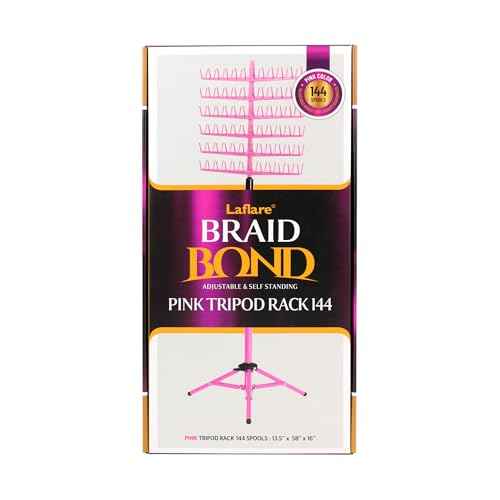 Laflare Standing Braid Hair Organizer ? 144 Pegs Hair Extension Holder, Divider & Display Stand for Hair Braiding, Height Adjustable Rack, Easy to Assemble