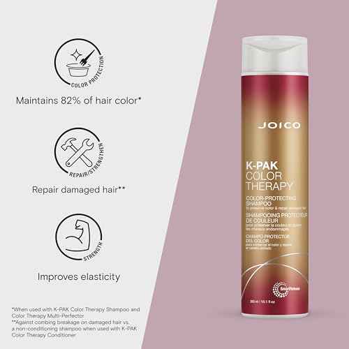 Joico K-PAK Color Therapy Color-Protecting Shampoo | For Color-Treated Hair | Boost Shine | Improve Elasticity | Repair Breakage | Rebuild Damaged Hair | With Keratin & Argan Oil