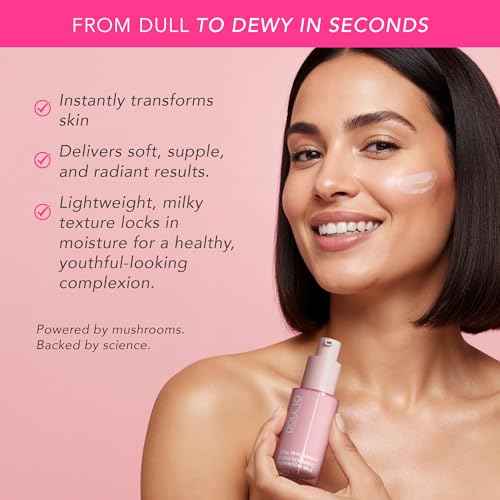 Doll Skin Genius¢â Reishi Renewing Mushroom Milk ? Hydrating Face Serum w/Reishi, Chaga & Lion¡¯s Mane ? Anti-Aging, Barrier Repair & Soothing Skincare for Dry, Sensitive or Mature Skin - 30 Day Supply