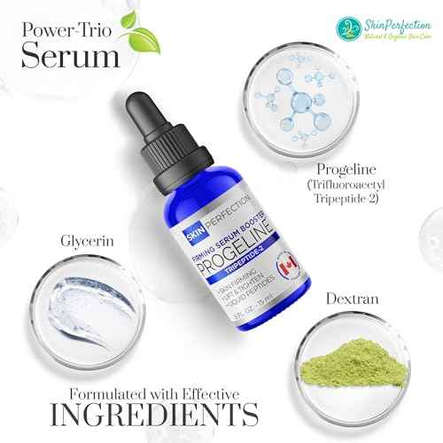 Skin Perfection Firming Serum Booster with Progeline Peptide Repair Serum Neck and Face Progeline Cream Upgrade Trifluoroacetyl Tripeptide-2 Anti-aging Diy .5 Fl Oz