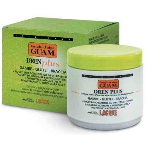 Guam Draining Body Wrap, DREN PLUS Seaweed Mud Body Wraps for Lymphatic Drainage against Water Retention and Swelling, Professional Treatment, 500 gr Beauty
