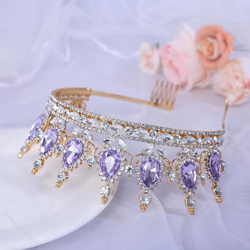 Tiara Crown for Women Crystal Queen Crowns Princess Tiaras with Comb Royal Crown for Wedding, Christmas, Halloween, Birthda, party, Prom, Anniversaries