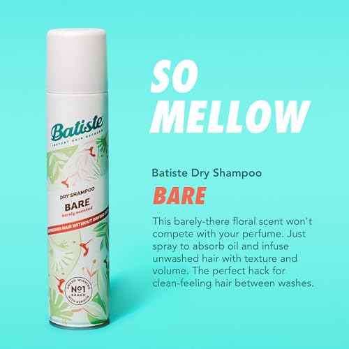 Batiste Dry Shampoo, Bare Fragrance, Refresh Hair and Absorb Oil Between Washes, Waterless Shampoo for Added Hair Texture and Body, 5.71 oz
