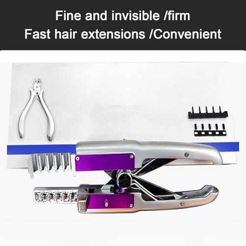 6D Hair Extensions Machine Kit, 3rd Generation 5-pin No-Trace Invisible Seamless Hair Extension Tools with Remover Tool (Machine Kit)