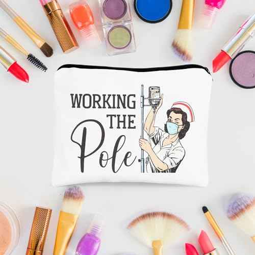 Nurse Makeup Bag - Nurse Gifts, Nurse Zipper Bag Cosmetic Bag, Nursing Bags for Nurses, Nurse Accessories for Work, Nurse Gifts Bulk, Nurse Graduation Gift, Funny Appreciation Gift (Nurse A1)